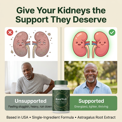 RootWell Astragalus Root Kidney Support (30 Capsules)