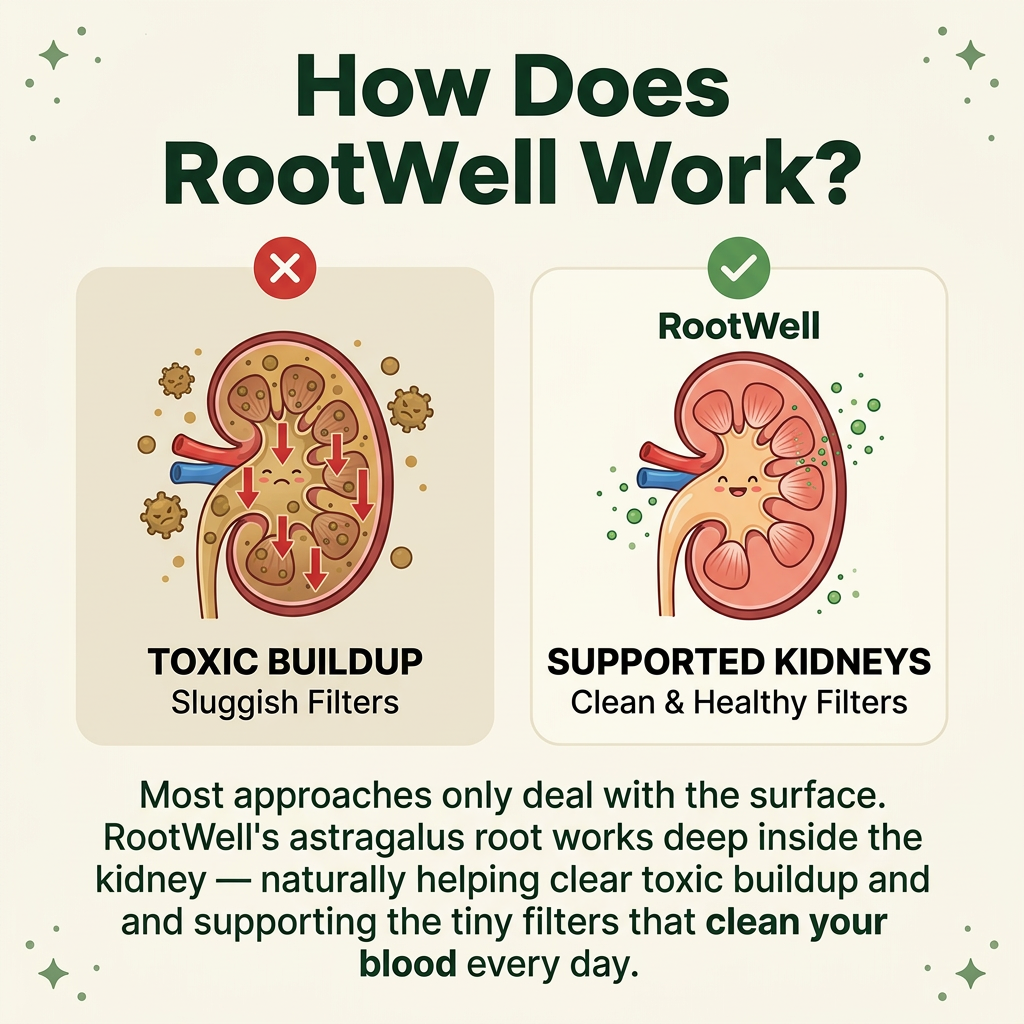 RootWell Astragalus Root Kidney Support (30 Capsules)