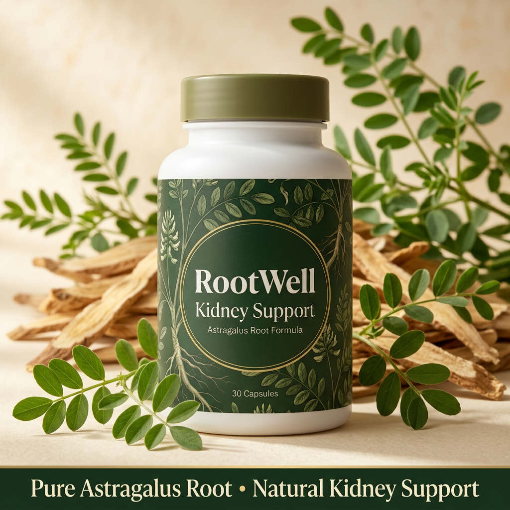 RootWell Astragalus Root Kidney Support (30 Capsules)